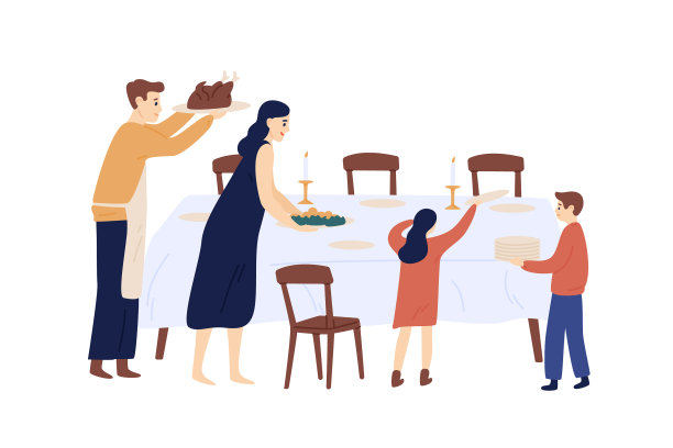 节日餐桌服务单位图片下载