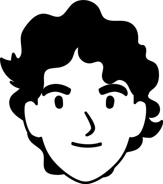 剪影头领在白色微笑图片下载