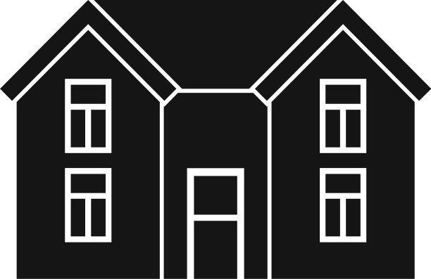 小农舍图标简约风格图片下载