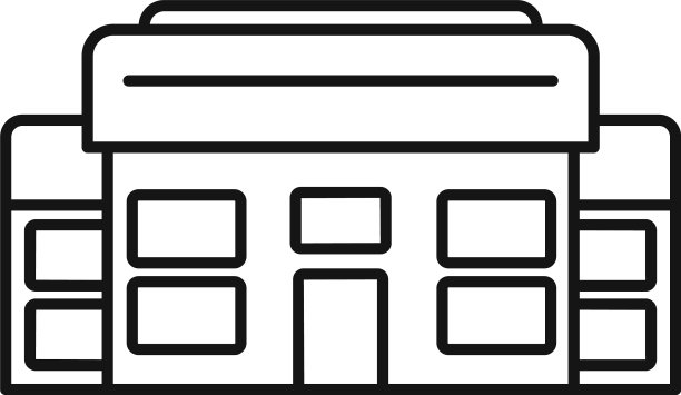 城市村舍图标轮廓风格图片下载