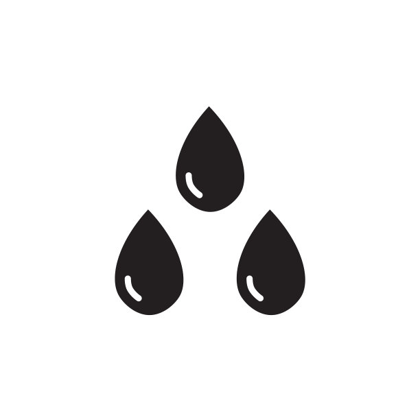平面黑色符号水滴图标标志元素图片下载