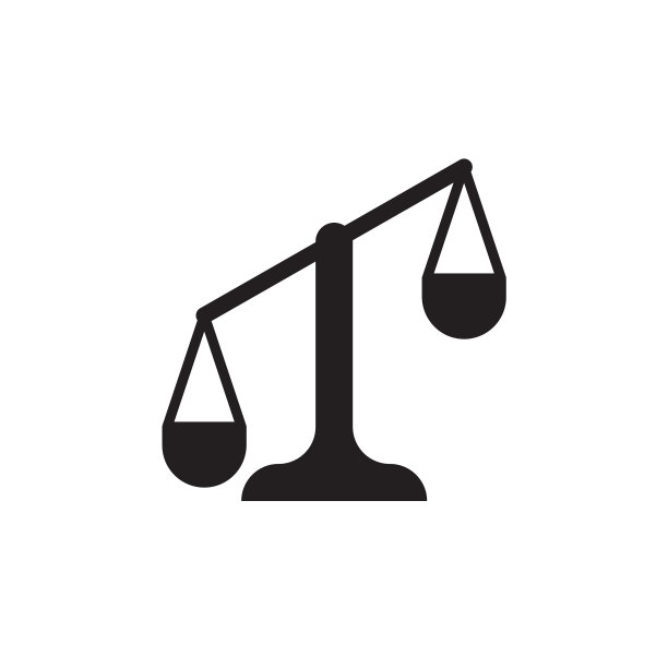 扁平风黑色字形法律图标Logo元素图片下载