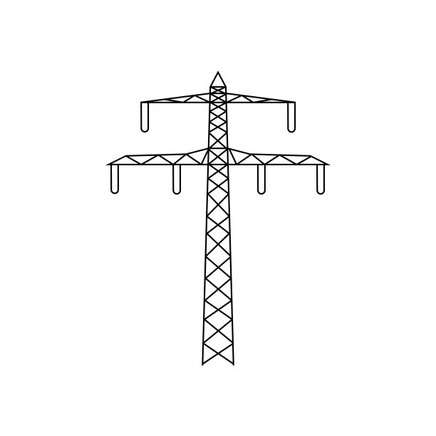 电力线符号电力线塔图片下载