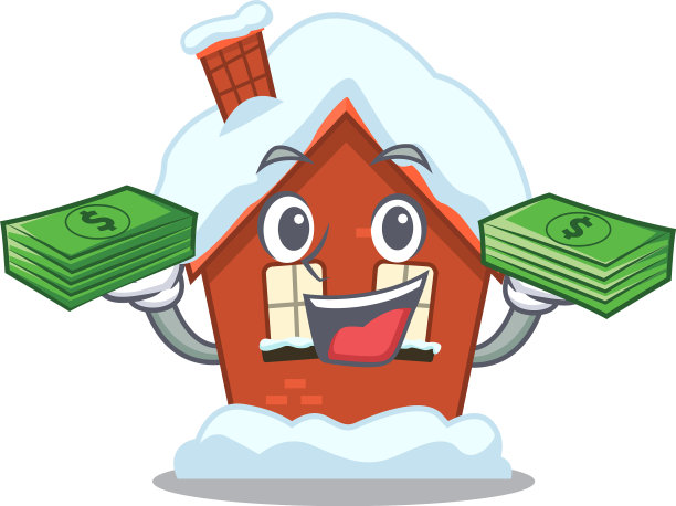 吉祥物冬屋一卡通孤立抱图片下载