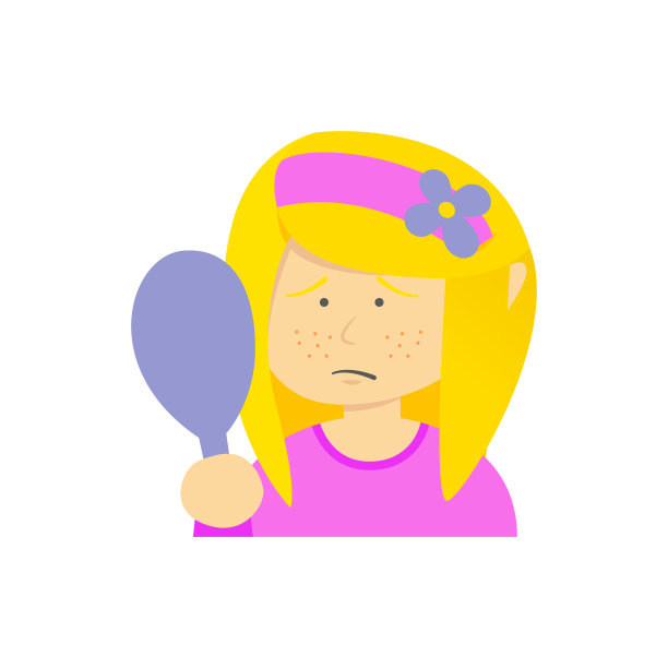 不开心，伤心的小女孩刚进入青春期图片下载