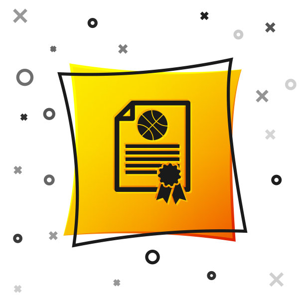 黑色证书模板篮球奖图标图片下载