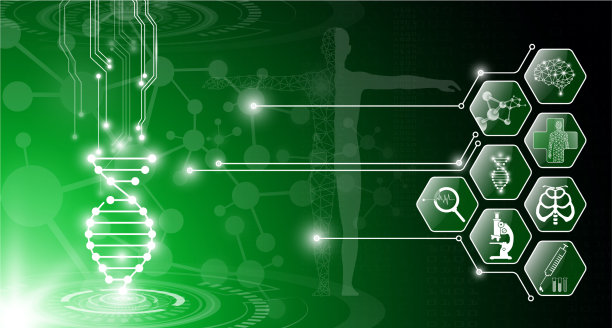 摘要绿色背景技术概念图片下载