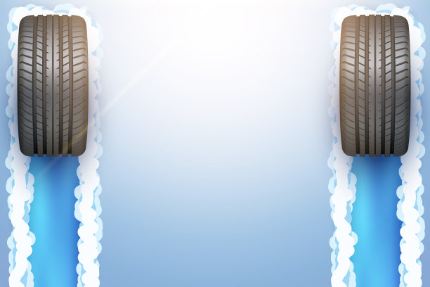 汽车轮胎在冰雪上行驶图片下载