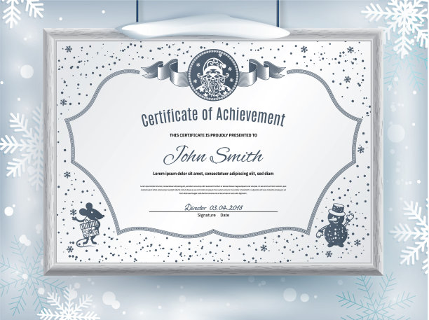 圣诞白证书有圣诞老人和图片下载