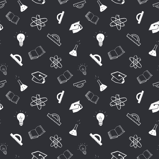 学校无缝图案手绘涂鸦图片下载