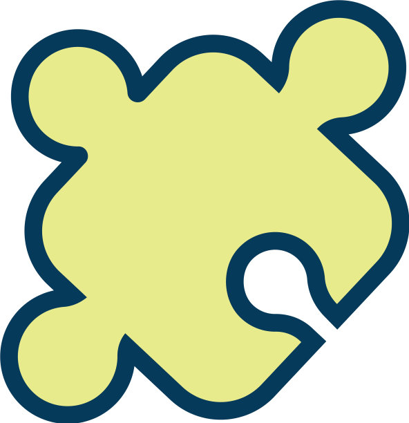 可爱的拼图儿童玩具填充风格图标图片下载