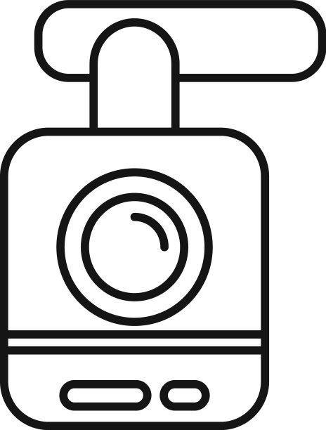 汽车DVR录像机图标轮廓风格图片下载