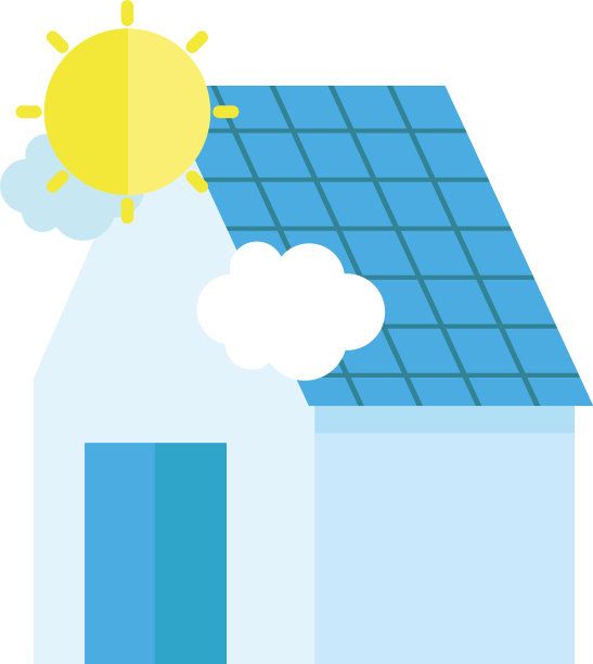 生态可再生环境太阳能电池板房图片下载