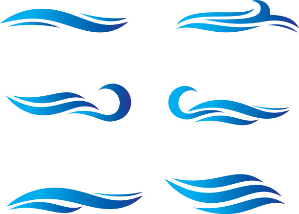 水波集标志水模板设计图片下载