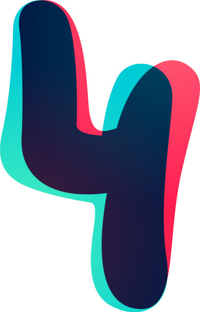 重叠梯度第四标志类型图片下载