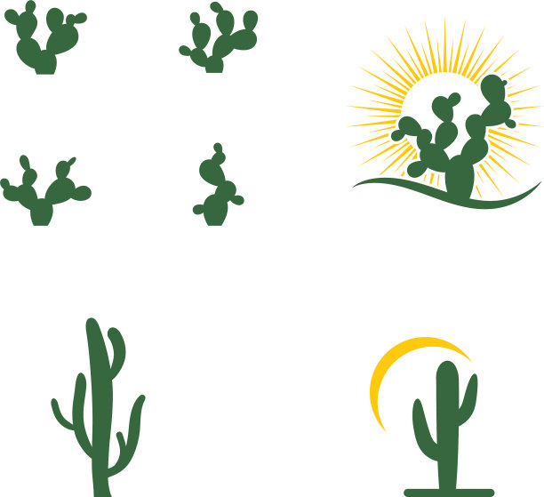 仙人掌图标标志模板图片下载
