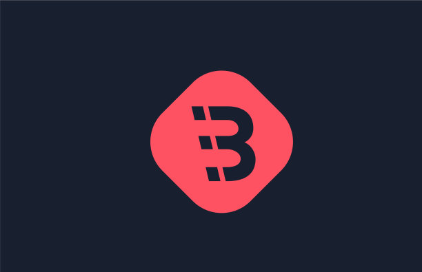 蓝色b粉色图标字母标志形状为图片下载