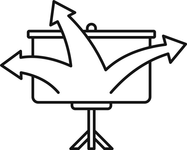 横幅机会图标轮廓风格图片下载