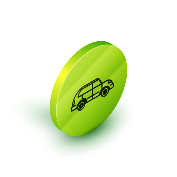 等距线掀背车图标隔离上图片下载