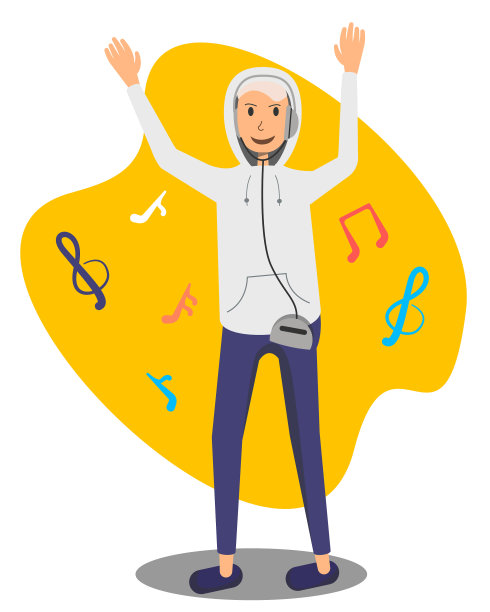 快乐的年轻人留着胡子，一边跳舞一边唱歌图片下载