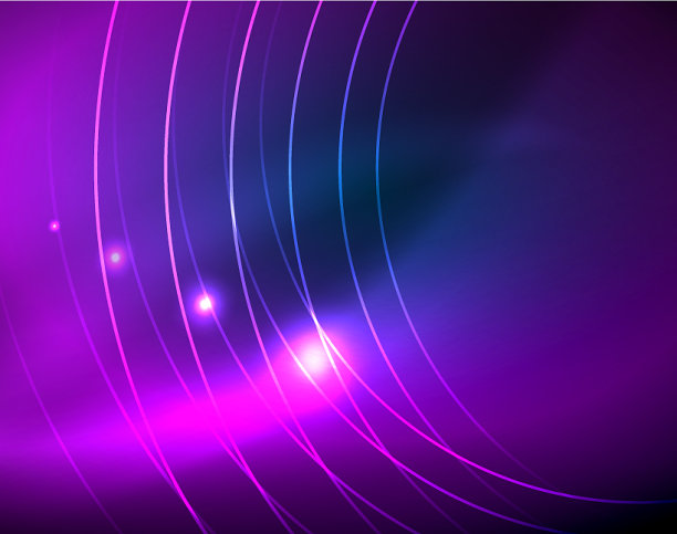 蓝色氖圆抽象出圆线图片下载