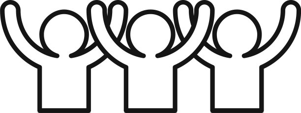 快乐的观众图标轮廓风格图片下载