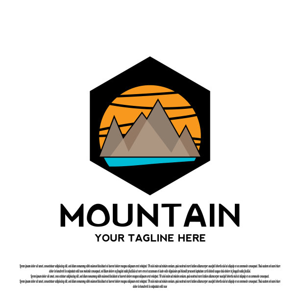 现代山地标志设计图片下载