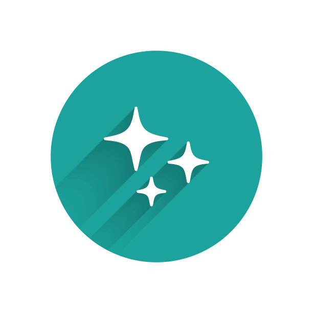 白色陨星图标孤立与长影子图片下载