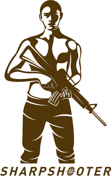 狙击手标志设计理念风格神枪手图片下载