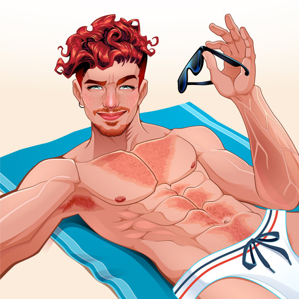 海滩上微笑的男孩图片下载