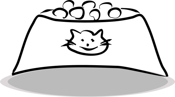 动物喂食器图标在白色背景平坦图片下载