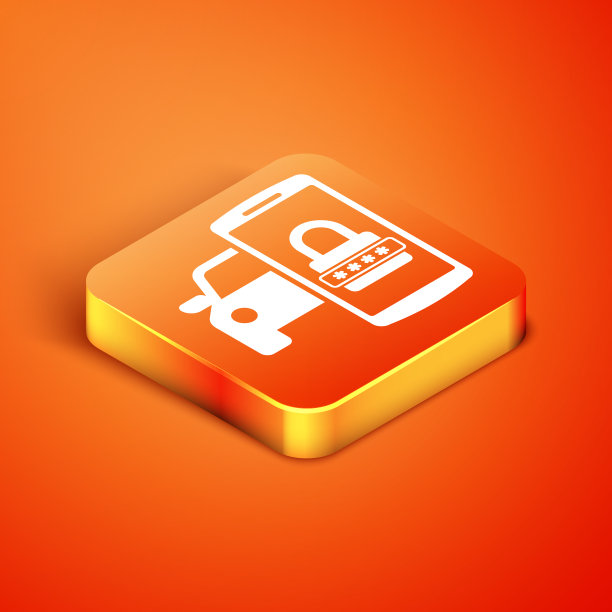 等距智能汽车安全系统图标隔离图片下载