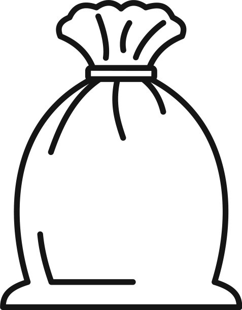 大米袋图标轮廓风格图片下载