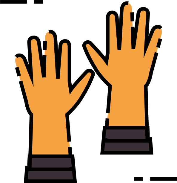 隔离手套器具图标填充设计图片下载