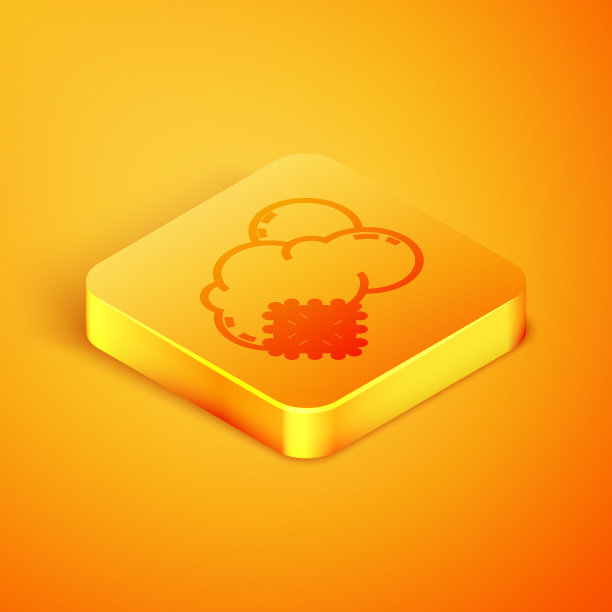 等距线云与雪和太阳的图标图片下载