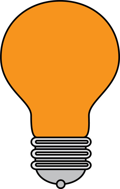 灯泡想法孤立的图标图片下载
