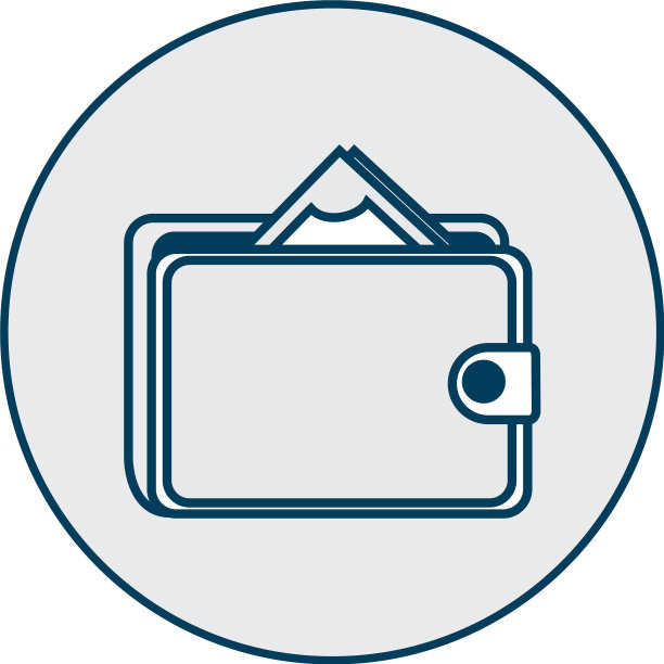 钱包钞票线风格图标图片下载