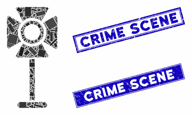 聚光灯架马赛克和划痕矩形图片下载