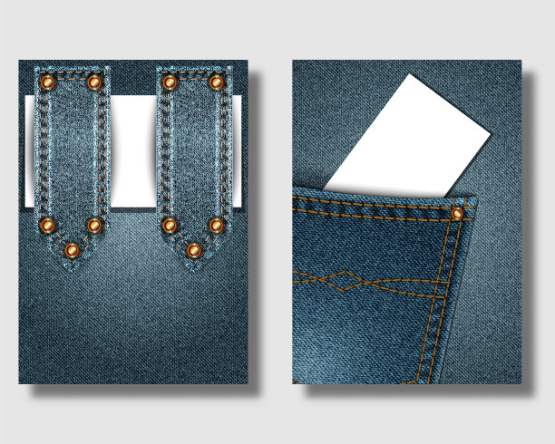 牛仔口袋上的牛仔裤背景滑纸图片下载