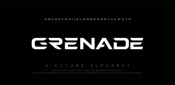 体育数字现代字母字体抽象图片下载