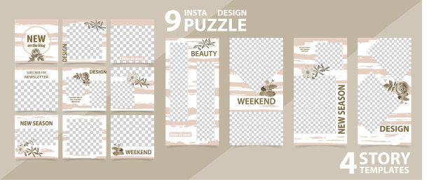 社交网络的时尚可编辑模板图片下载