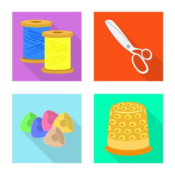 孤立的物体工艺和手工工艺符号集图片下载