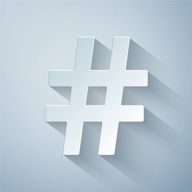 剪纸标签图标孤立在灰色背景图片下载