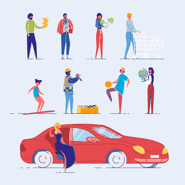 人物设定为成人和儿童图片下载