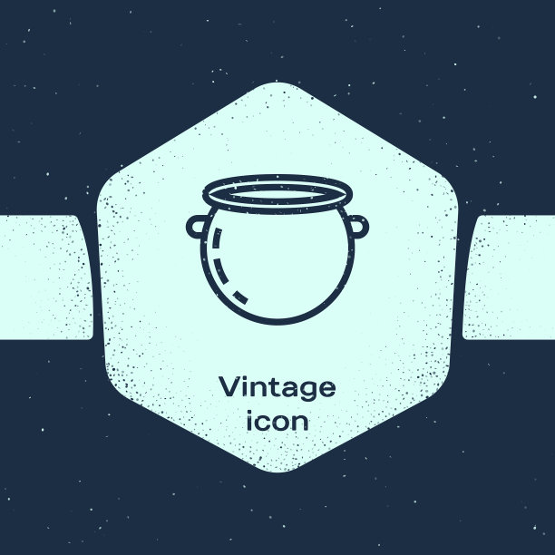 垃圾摇滚线万圣节女巫坩埚图标孤立图片下载