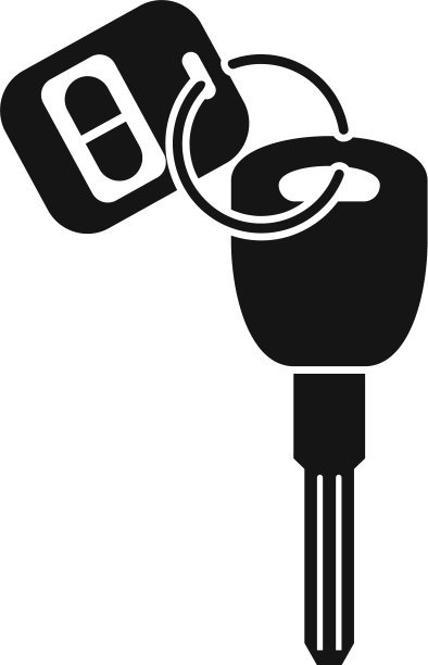 汽车报警设备图标简洁风格图片下载