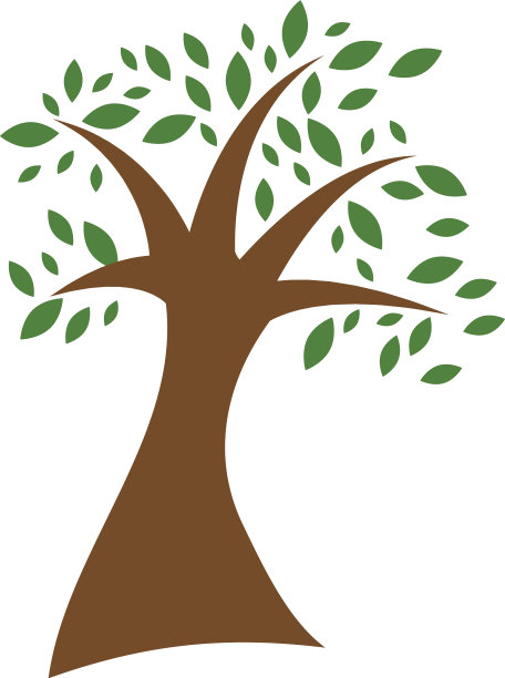 孤立的树形图标设计模板图片下载