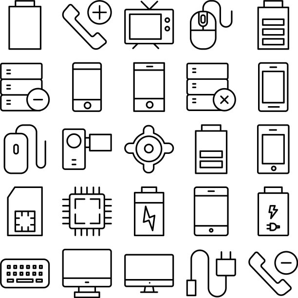 设备圆形图标设置完全可编辑图片下载