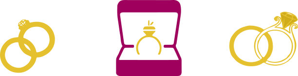 婚戒图标孤立在白色背景上图片下载