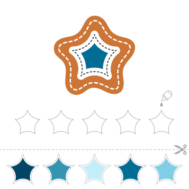 学习明星2剪纸和胶水人物图片下载
